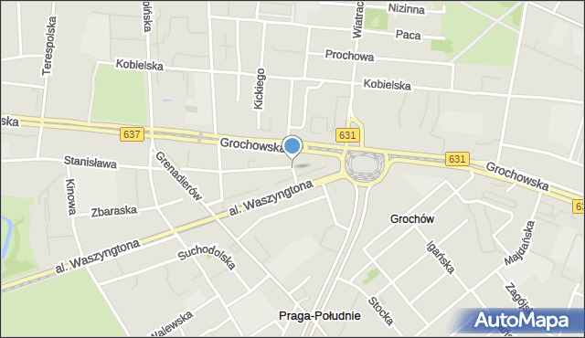 Warszawa, Modrzewiowa, mapa Warszawy