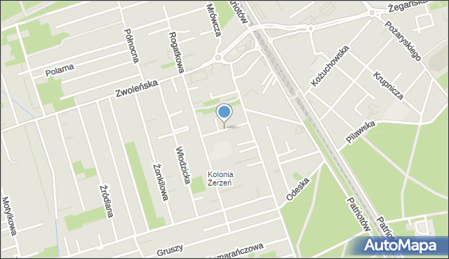 Warszawa, Modrzykowa, mapa Warszawy