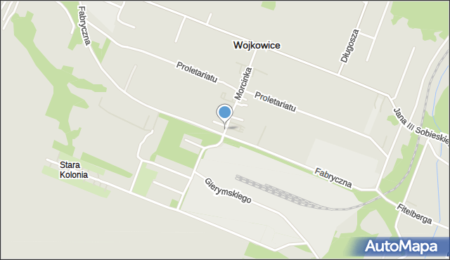 Wojkowice powiat będziński, Morcinka Gustawa, mapa Wojkowice powiat będziński