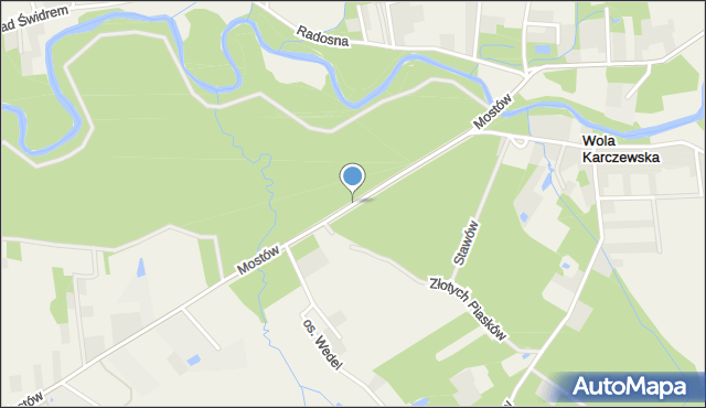 Wola Karczewska, Mostów, mapa Wola Karczewska
