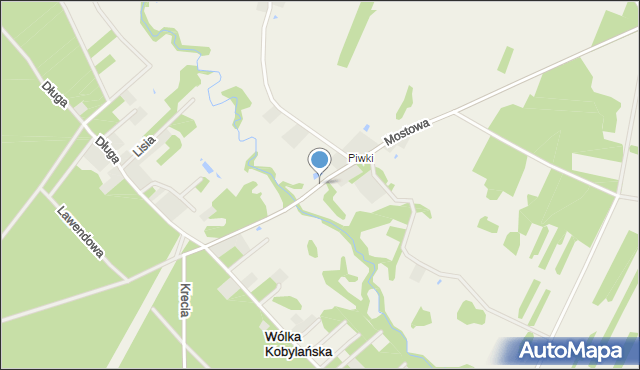 Wólka Kobylańska, Mostowa, mapa Wólka Kobylańska