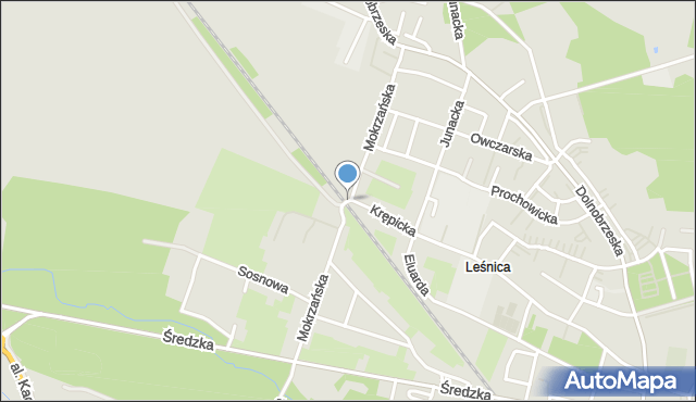 Wrocław, Mokrzańska, mapa Wrocławia
