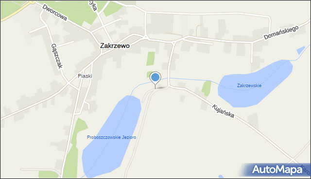 Zakrzewo powiat złotowski, Mostki, mapa Zakrzewo powiat złotowski