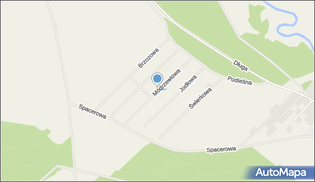 Żarowo gmina Stargard, Modrzewiowa, mapa Żarowo gmina Stargard