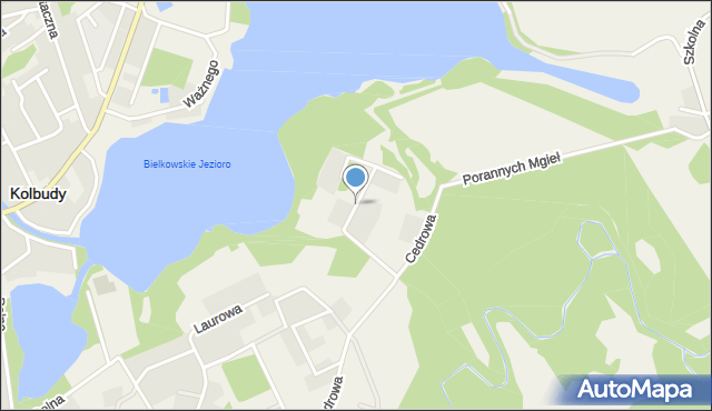 Bielkowo gmina Kolbudy, Mrozów, mapa Bielkowo gmina Kolbudy