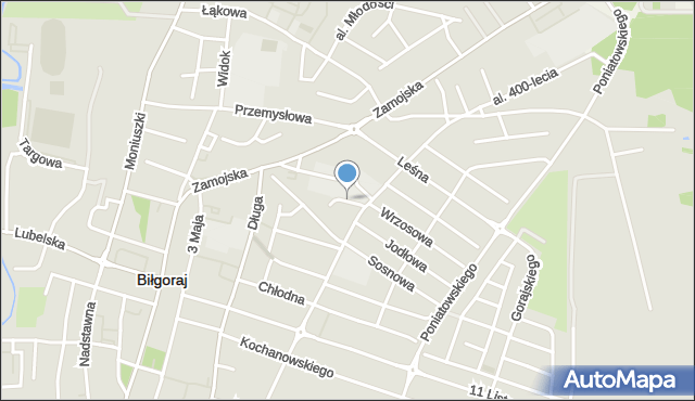 Biłgoraj, Mróz Agaty, mapa Biłgoraj