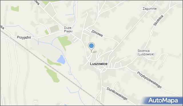 Luszowice gmina Chrzanów, Mroczna, mapa Luszowice gmina Chrzanów