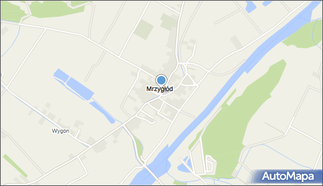 Mrzygłód gmina Sanok, Mrzygłód, mapa Mrzygłód gmina Sanok