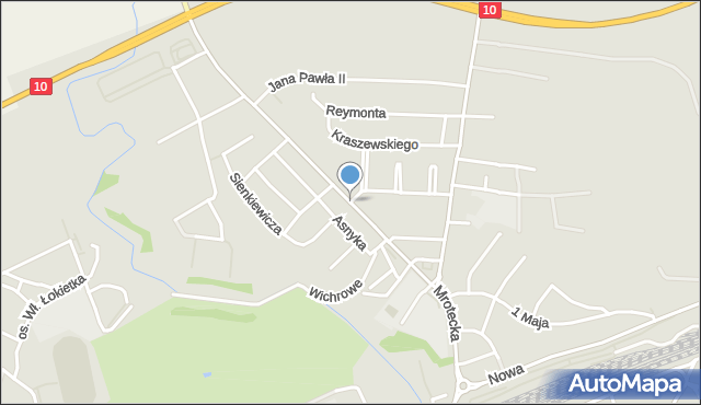 Nakło nad Notecią, Mrotecka, mapa Nakło nad Notecią