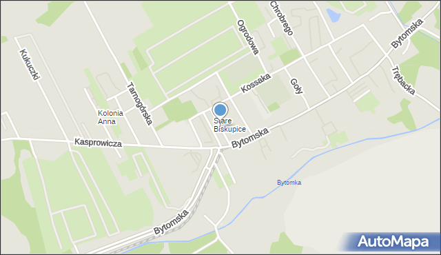 Zabrze, Mrozka Melchiora, mapa Zabrza