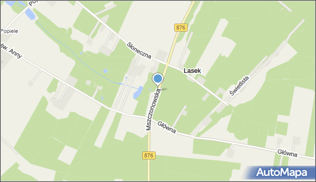 Lasek gmina Żabia Wola, Mszczonowska, mapa Lasek gmina Żabia Wola