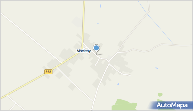 Mścichy gmina Radziłów, Mścichy, mapa Mścichy gmina Radziłów