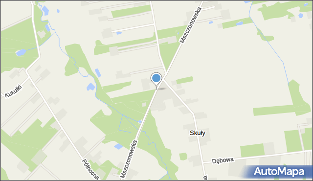 Skuły, Mszczonowska, mapa Skuły