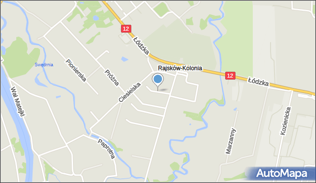 Kalisz, Murarska, mapa Kalisza