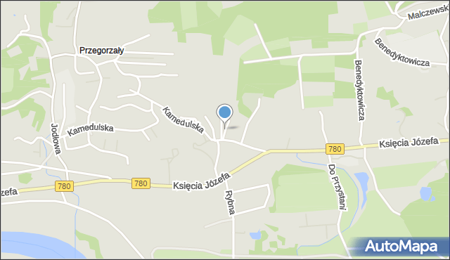 Kraków, Muzyczki Ludwika, mapa Krakowa