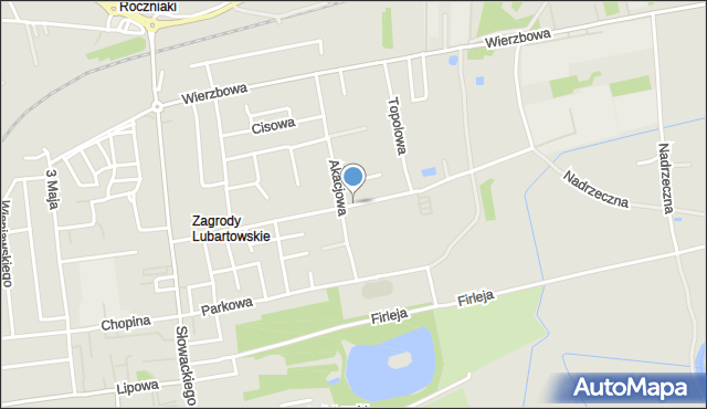 Lubartów, Mucharskiego Bolesława, mapa Lubartów
