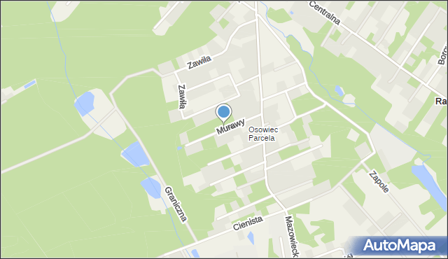 Osowiec gmina Żabia Wola, Murawy, mapa Osowiec gmina Żabia Wola