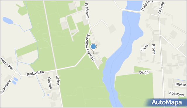 Radzyny, Muminków, mapa Radzyny