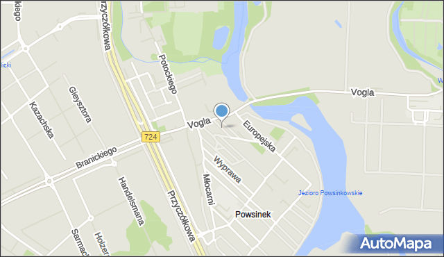 Warszawa, Murawy, mapa Warszawy