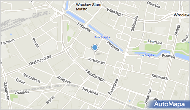 Wrocław, Muzealna, mapa Wrocławia