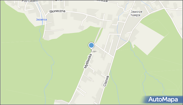 Biery, Myśliwska, mapa Biery