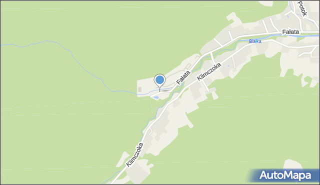 Bystra gmina Wilkowice, Myśliwska, mapa Bystra gmina Wilkowice