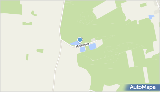 Gęsiniec, Myśliwska, mapa Gęsiniec