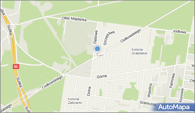 Grabówka powiat białostocki, Myśliwska, mapa Grabówka powiat białostocki