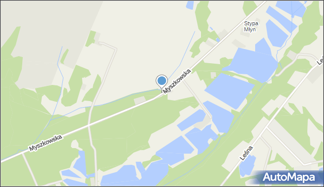 Jaworznik gmina Żarki, Myszkowska, mapa Jaworznik gmina Żarki