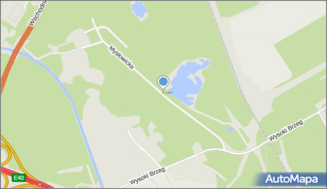 Jaworzno, Mysłowicka, mapa Jaworzno