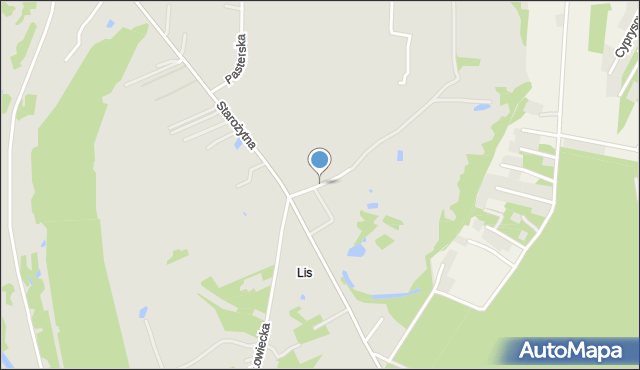 Kalisz, Myśliwska, mapa Kalisza