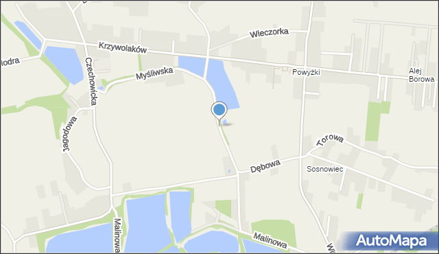Kaniów gmina Bestwina, Myśliwska, mapa Kaniów gmina Bestwina