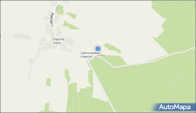 Klępina, Myśliwska, mapa Klępina