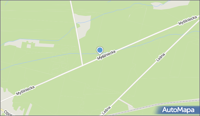 Kolonowskie, Myśliniecka, mapa Kolonowskie