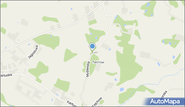 Leśno gmina Szemud, Myśliwska, mapa Leśno gmina Szemud