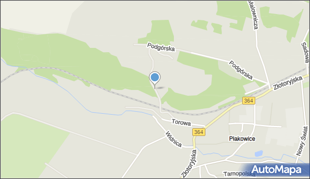 Lwówek Śląski, Myśliwska, mapa Lwówek Śląski