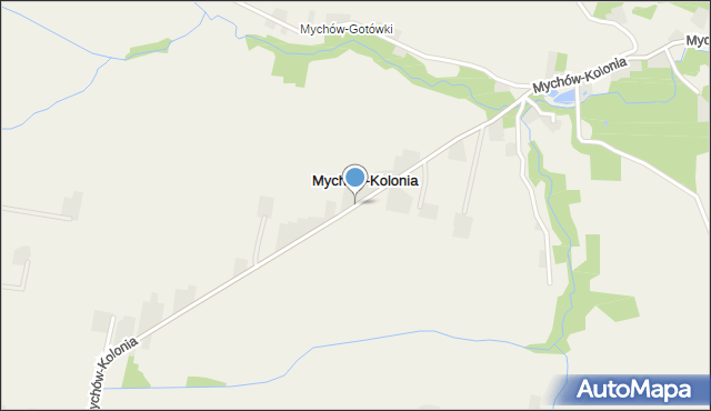 Mychów-Kolonia, Mychów-Kolonia, mapa Mychów-Kolonia