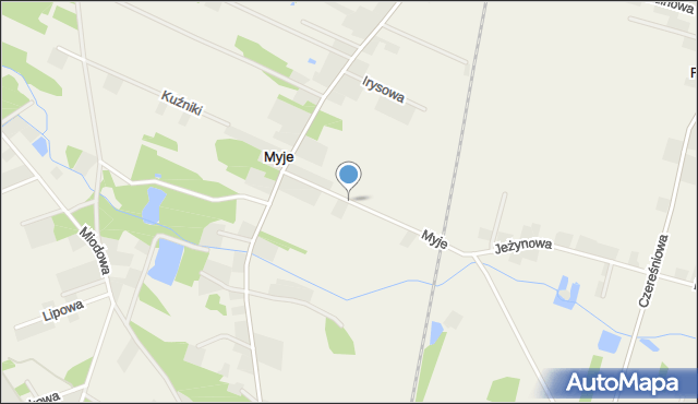 Myje, Myje, mapa Myje