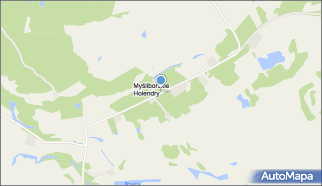 Myśliborskie Holendry, Myśliborskie Holendry, mapa Myśliborskie Holendry