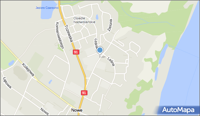 Nowe powiat świecki, Myśliwska, mapa Nowe powiat świecki