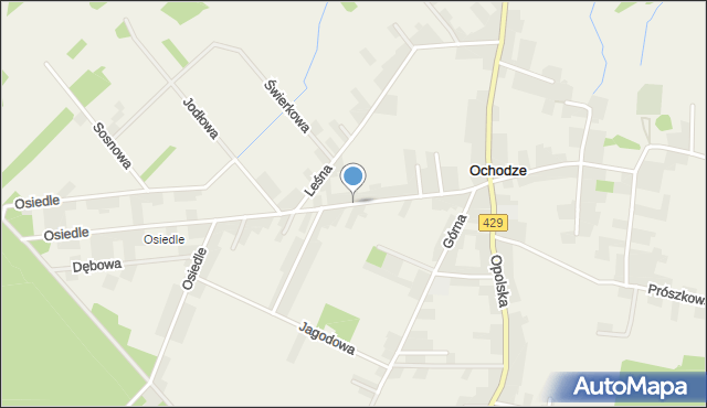 Ochodze, Myśliwska, mapa Ochodze