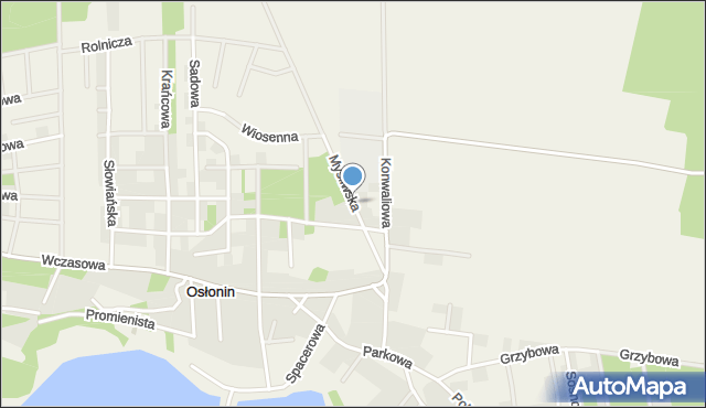 Osłonin, Myśliwska, mapa Osłonin