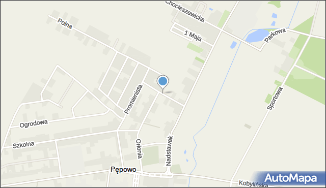 Pępowo powiat gostyński, Mycielskiego Ludwika, mapa Pępowo powiat gostyński