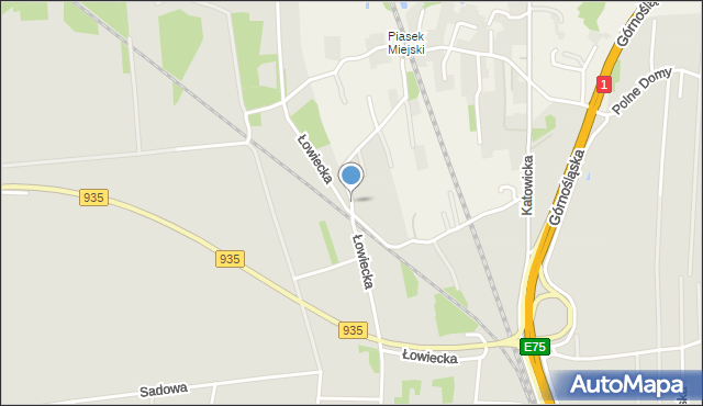 Pszczyna, Myśliwska, mapa Pszczyny