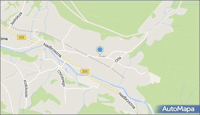 Świeradów-Zdrój, Myśliwska, mapa Świeradów-Zdrój