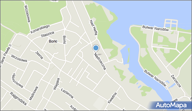 Augustów, Nadrzeczna, mapa Augustów