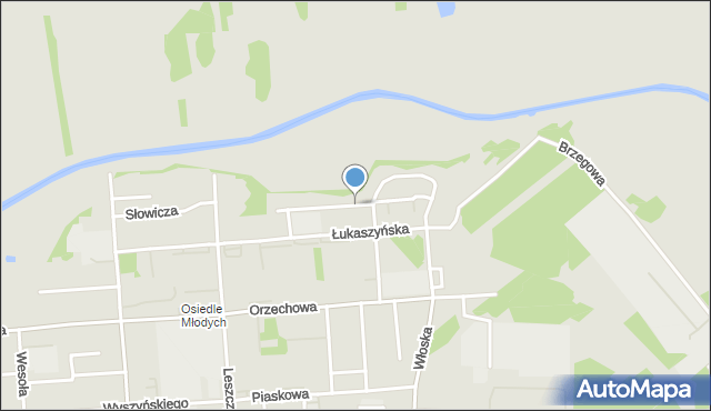 Biała Podlaska, Na Skarpie, mapa Białej Podlaskiej