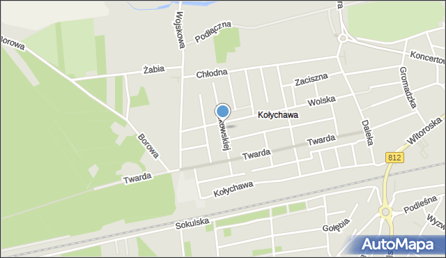 Biała Podlaska, Nałkowskiej Zofii, mapa Białej Podlaskiej