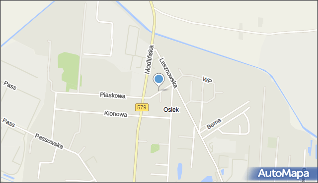 Błonie powiat warszawski zachodni, Nadrzeczna, mapa Błonie powiat warszawski zachodni