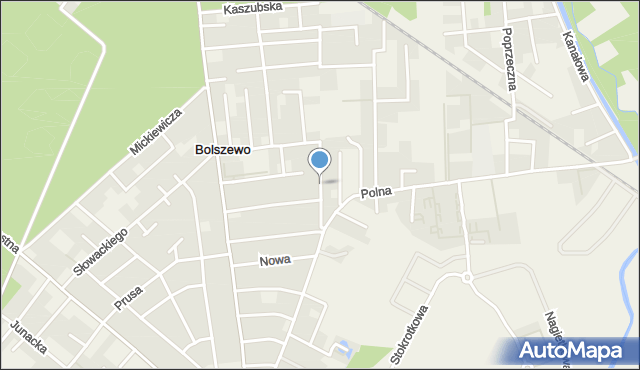 Bolszewo, Narutowicza Gabriela, mapa Bolszewo
